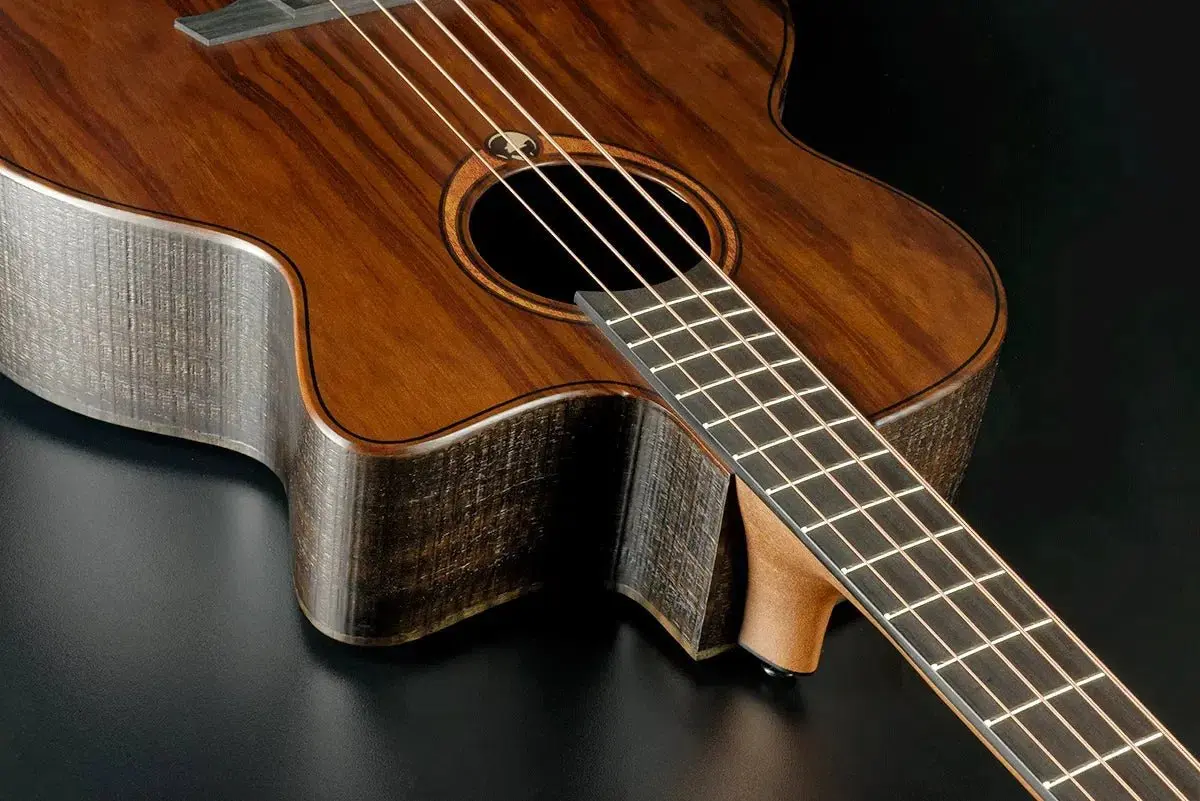 LAG Sauvage Jumbo Cutaway Electro Acoustic Bass Guitar - Image 7