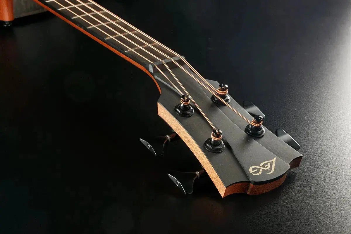 LAG Sauvage Jumbo Cutaway Electro Acoustic Bass Guitar - Image 9
