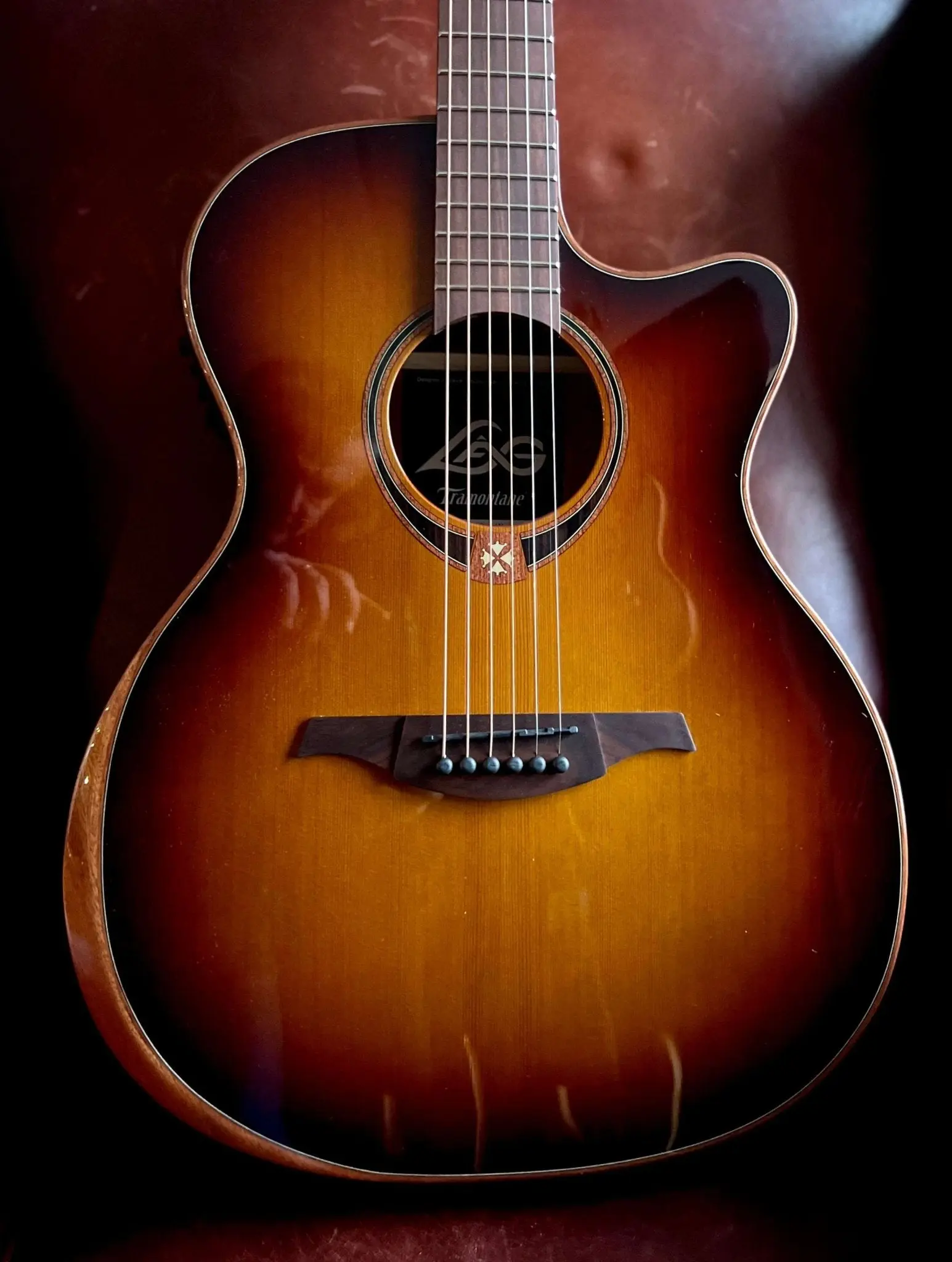LAG T118ABCE-BRS Special Edition With Bevel.  Exuisite Luxury Electro Acoustic Guitar - Image 21