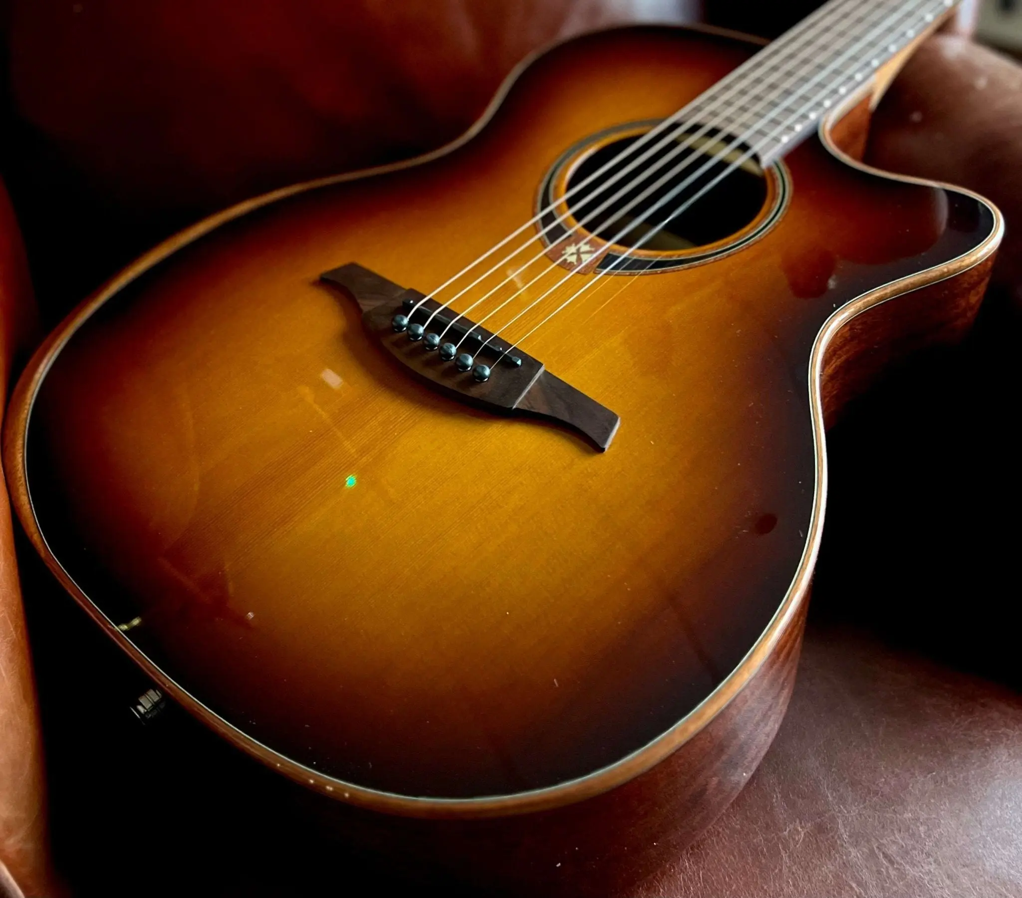 LAG T118ABCE-BRS Special Edition With Bevel.  Exuisite Luxury Electro Acoustic Guitar - Image 23