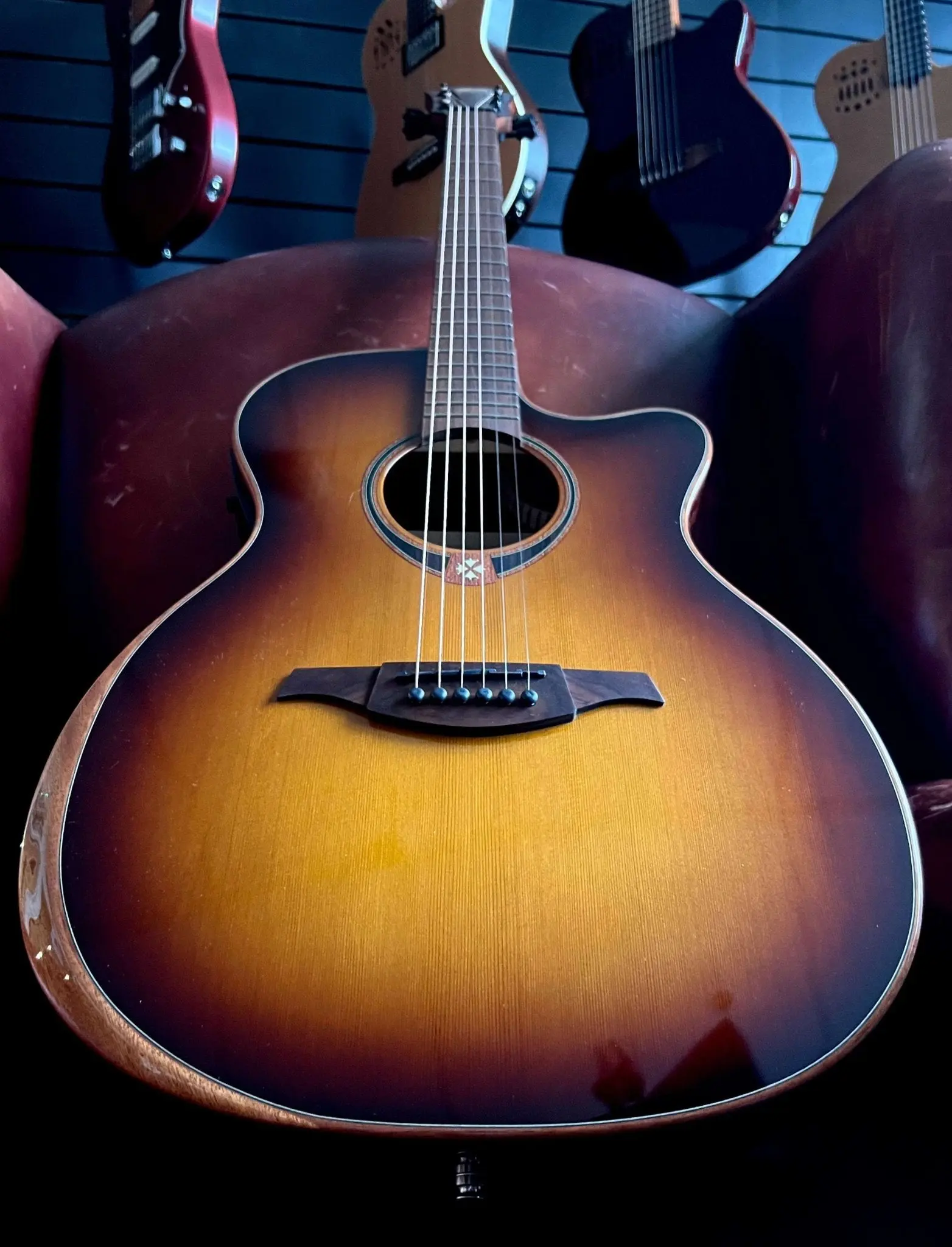 LAG T118ABCE-BRS Special Edition With Bevel.  Exuisite Luxury Electro Acoustic Guitar - Image 28