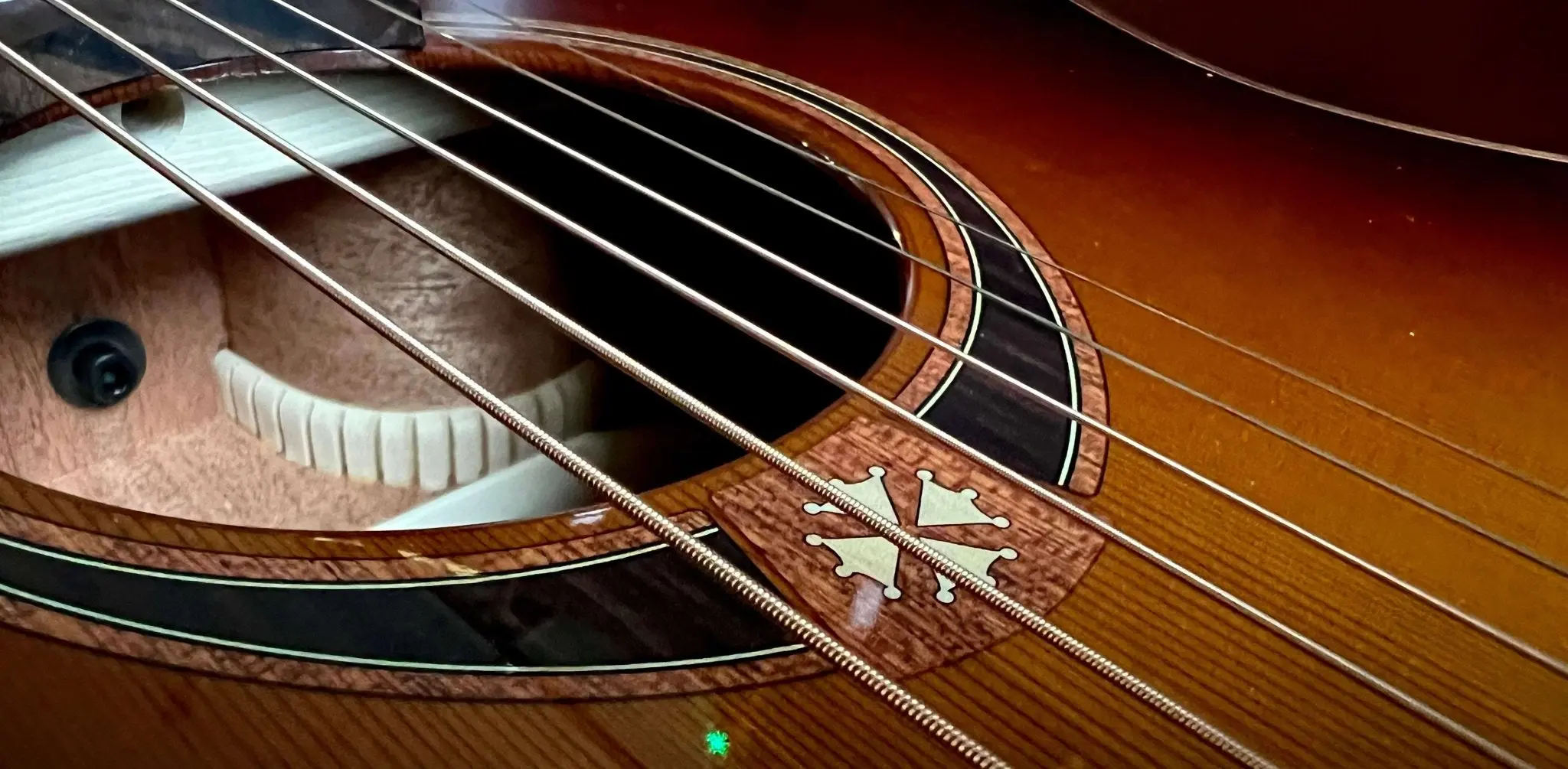 LAG T118ABCE-BRS Special Edition With Bevel.  Exuisite Luxury Electro Acoustic Guitar - Image 4
