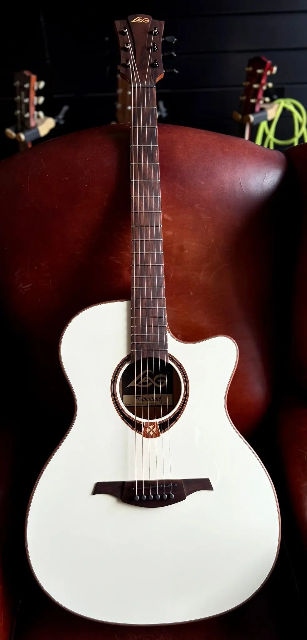 LAG T118 ASCE ivory Grand Auditorium Slimline Electro - Image 11
