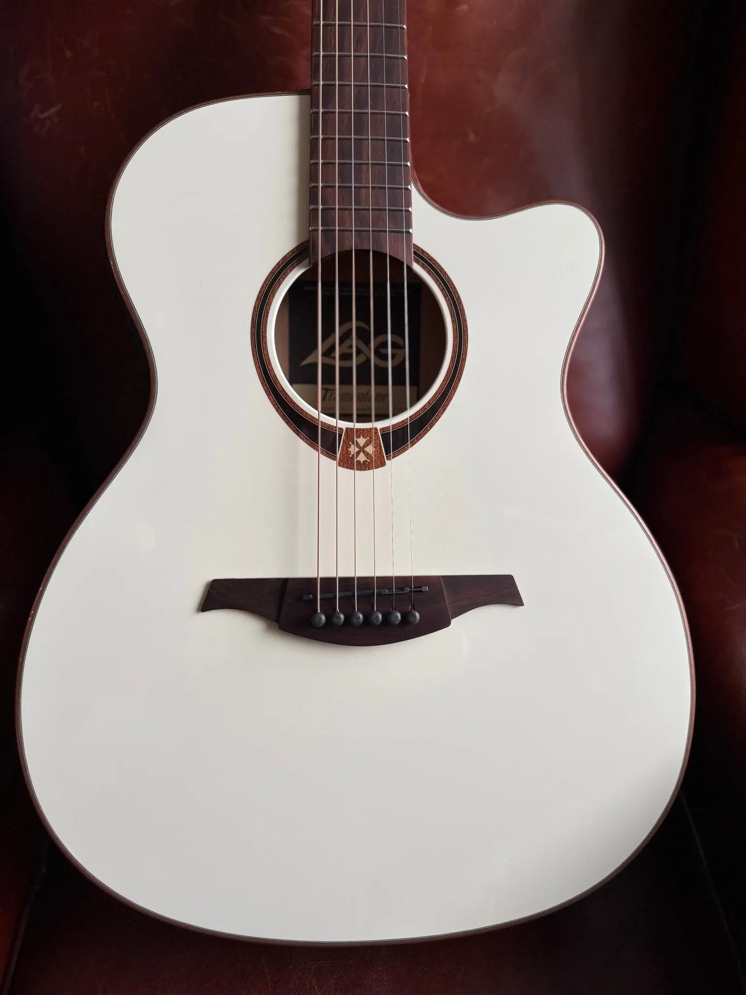 LAG T118 ASCE ivory Grand Auditorium Slimline Electro - Image 9
