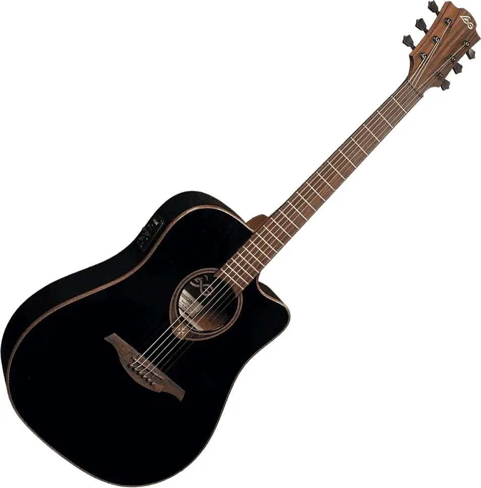 LAG TRAMONTANE 118 T118DCE-BLK DREADNOUGHT CUTAWAY ELECTRO BLACK - Image 5