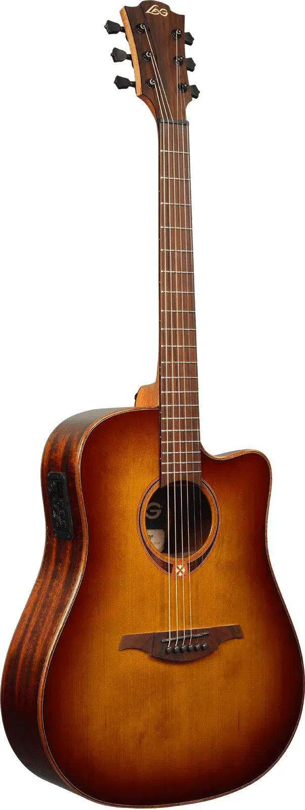 LAG TRAMONTANE 118 T118DCE-BRS DREADNOUGHT CUTAWAY ELECTRO BROWN SHADOW - Image 5