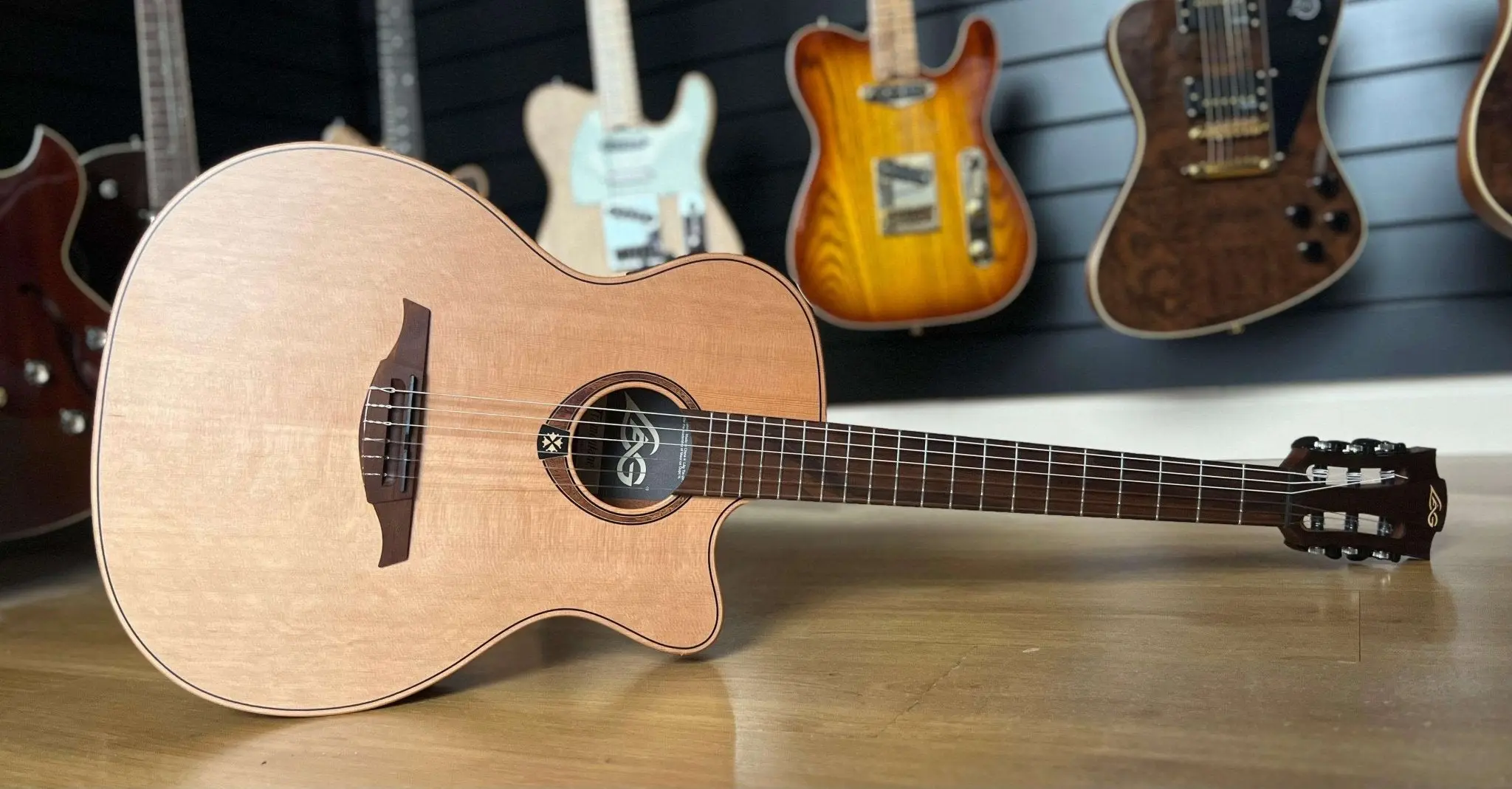 LAG TRAMONTANE TN170ASCE COUNTRY AUDITORIUM SLIM CUTAWAY Nylon Electro - Image 4