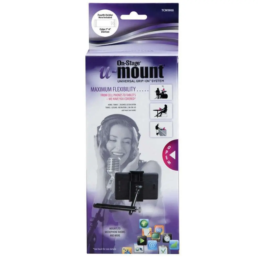 On-Stage Postage Grip-On Universal Device Holder with u-mount Mounting - Image 7