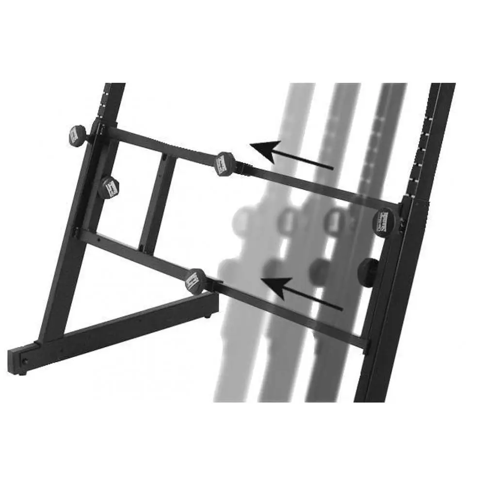 On-Stage Pro Heavy-Duty Folding-Z Keyboard Stand w/2nd Tier - Image 5