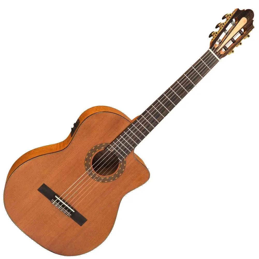 Santos Martinez Allegro Cutaway Electro-Classic Guitar ~ Natural High Gloss - Image 3