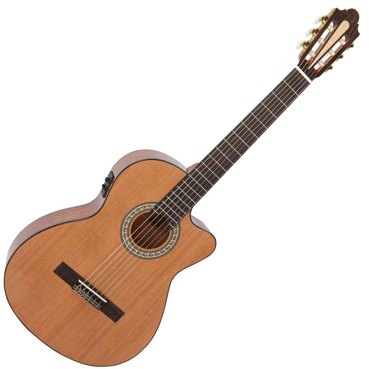 Santos Martinez Preludio Cutaway Electro-Classic Guitar ~ Natural High Gloss - Image 14