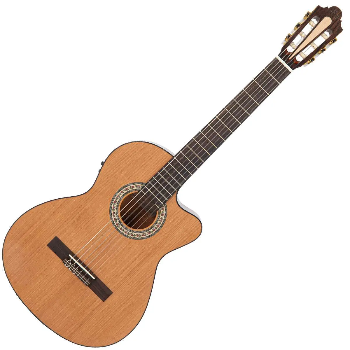 Santos Martinez Preludio Cutaway Electro-Classic Guitar ~ Natural High Gloss - Image 3