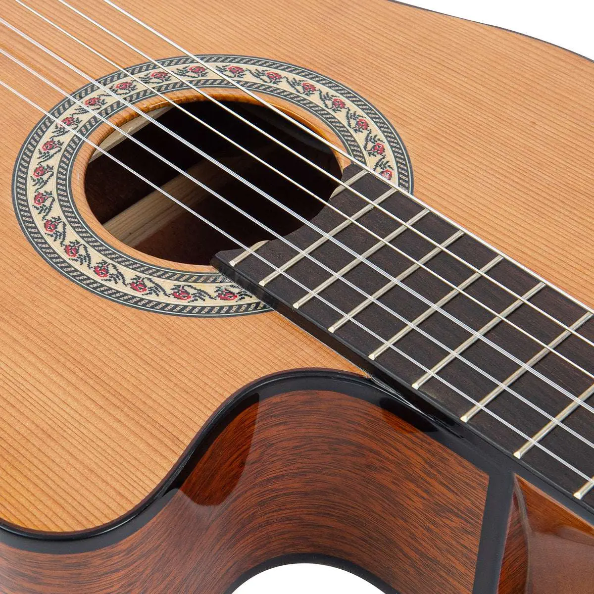 Santos Martinez Preludio Cutaway Electro-Classic Guitar ~ Natural High Gloss - Image 6