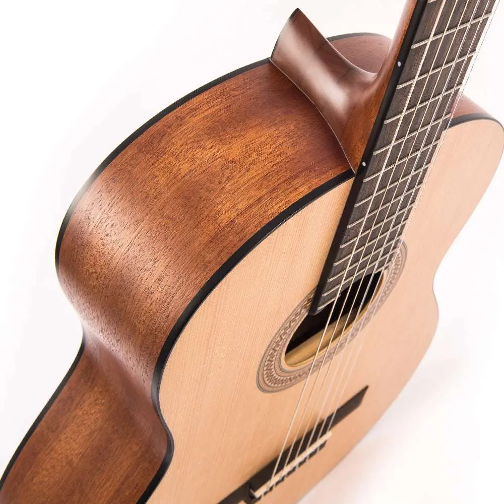 Santos Martinez Principante 4/4 Size Classic Guitar ~ Natural Open Pore - Image 12