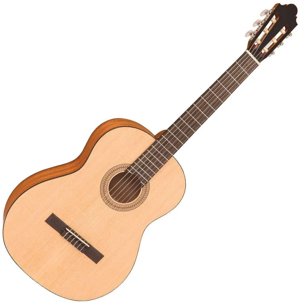 Santos Martinez Principante 4/4 Size Classic Guitar ~ Natural Open Pore - Image 3