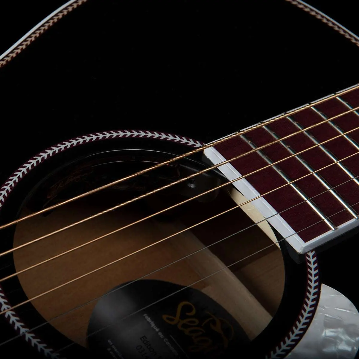 Seagull Artist LTD Electro-Acoustic Guitar ~ Tuxedo Black Anthem with Bag - Image 15