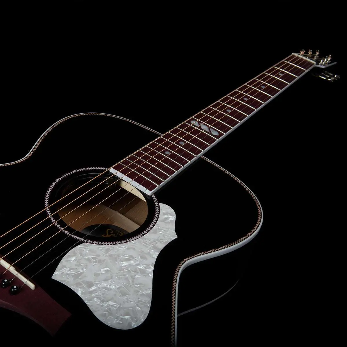 Seagull Artist LTD Electro-Acoustic Guitar ~ Tuxedo Black Anthem with Bag - Image 17