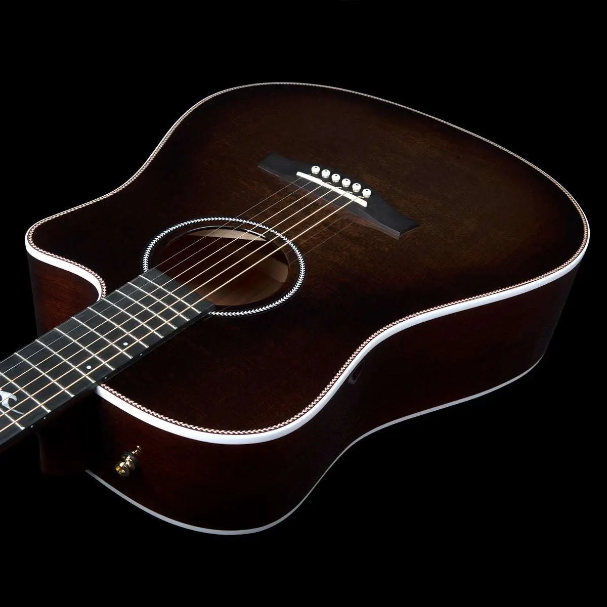 Seagull Artist Peppino Signature C/A Electro-Acoustic Guitar ~ Bourbon Burst with Bag - Image 12