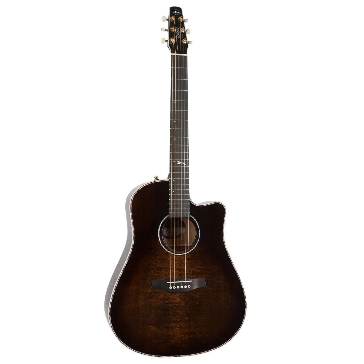Seagull Artist Peppino Signature C/A Electro-Acoustic Guitar ~ Bourbon Burst with Bag - Image 2