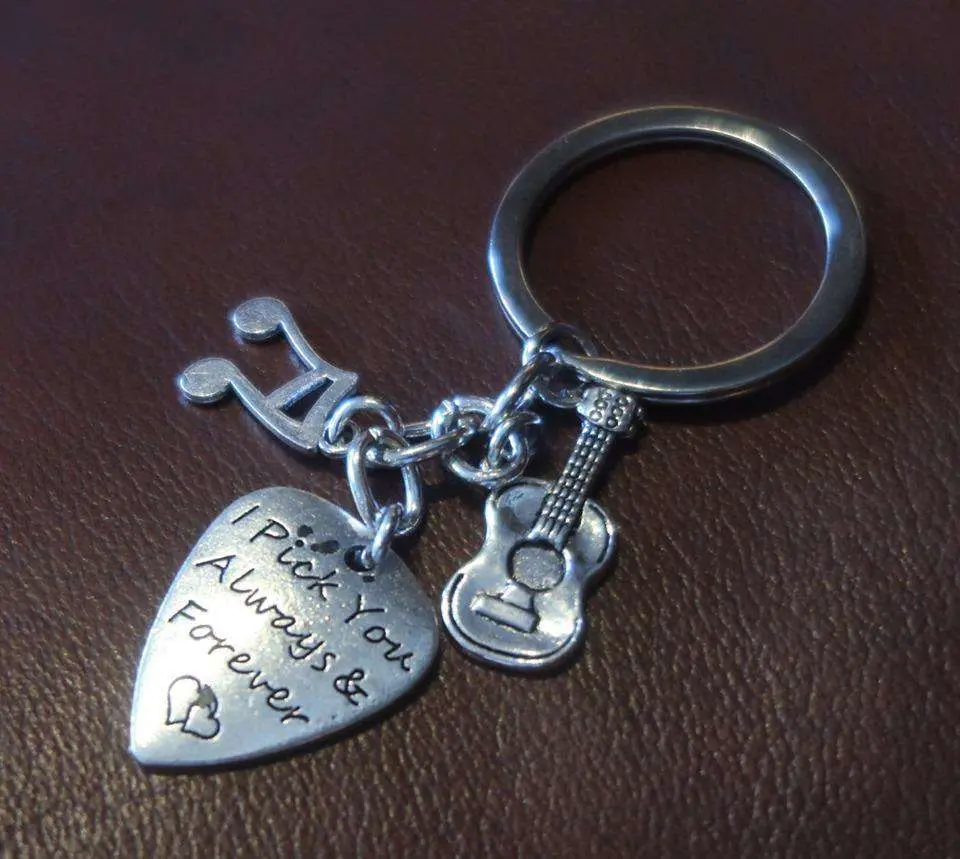 SMJ Hand Made Guitar Pick Keyring & Gift Box. Beautiful Guitar Gift (£1 Goes to Butterfly Conservation) - Image 3