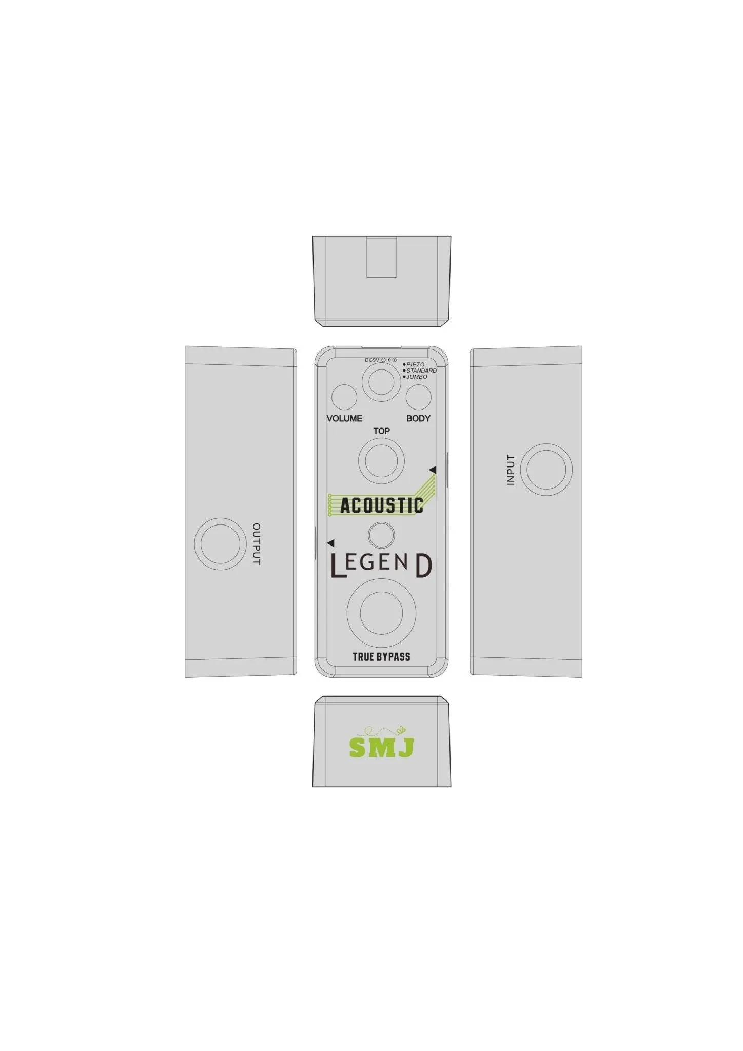 SMJ LEGEND Series Acoustic "Control" Pedal - Image 3