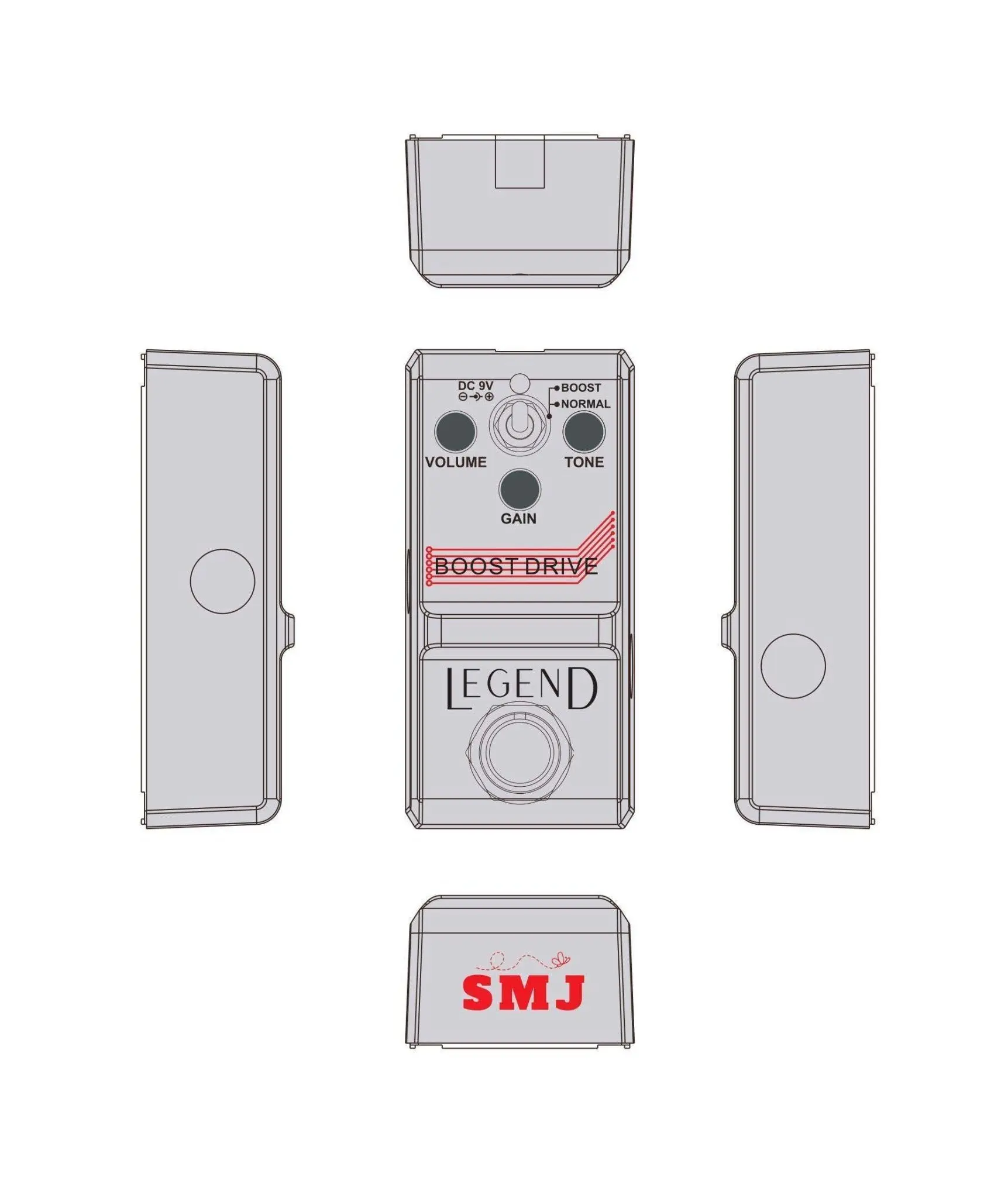 SMJ LEGEND Series Boost Drive Pedal - Image 3