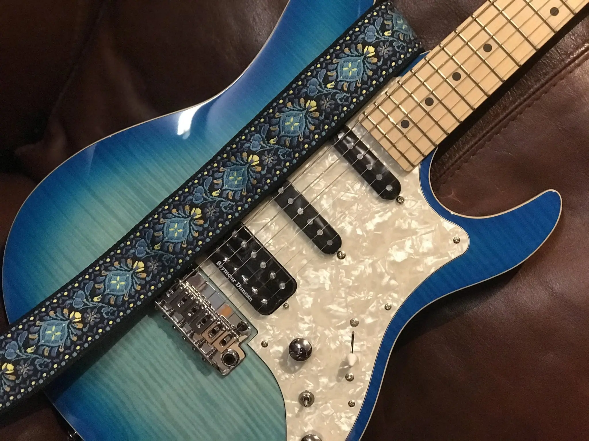 SMJ Reserve Collection "Adonis Blue" Guitar Strap - Image 10