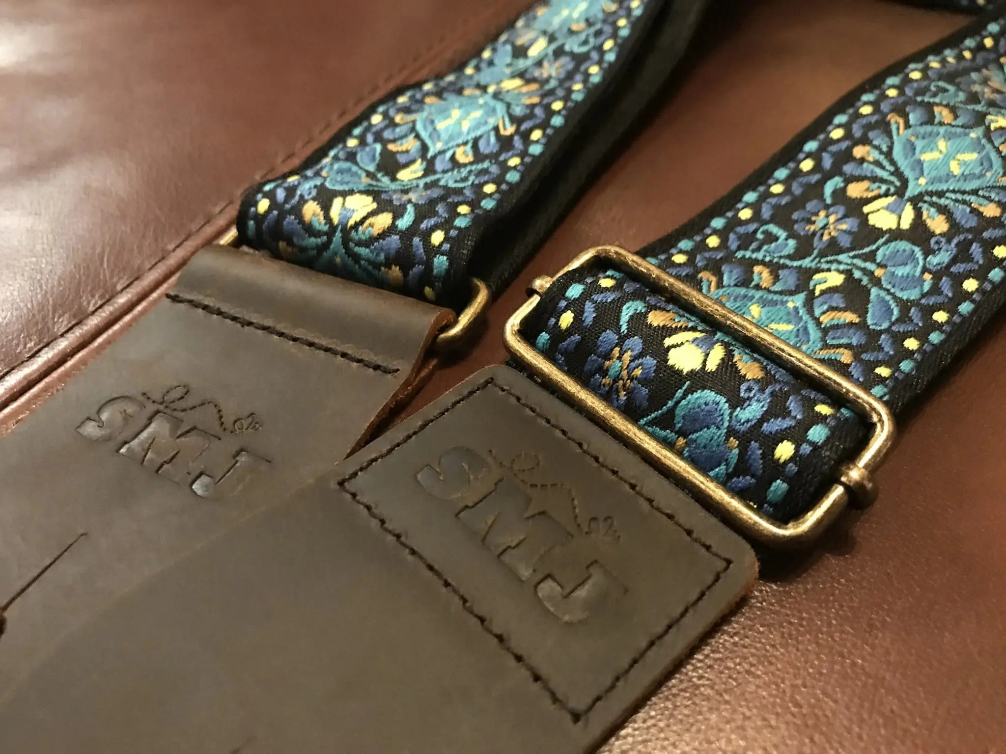 SMJ Reserve Collection "Adonis Blue" Guitar Strap - Image 11