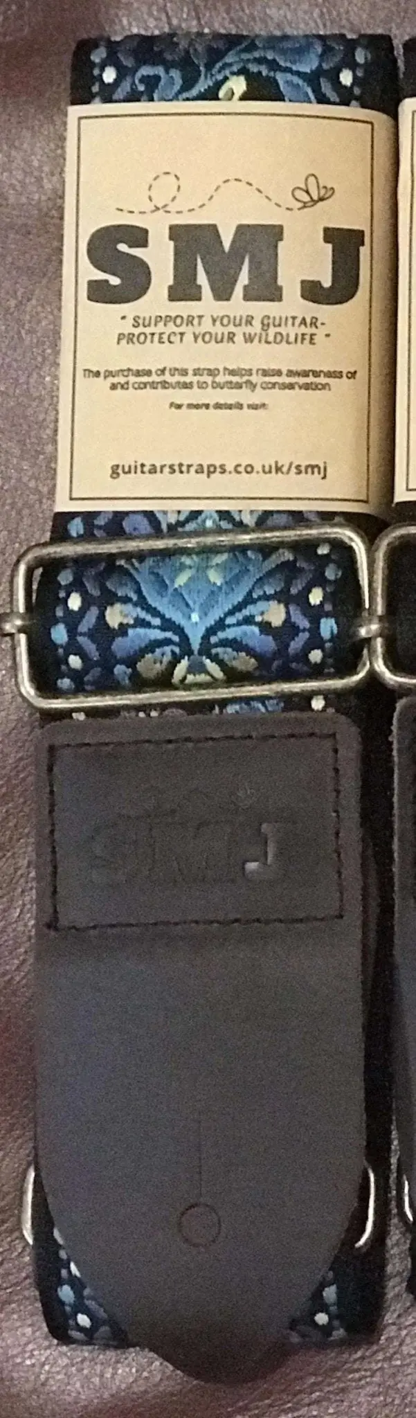 SMJ Reserve Collection "Adonis Blue" Guitar Strap - Image 3