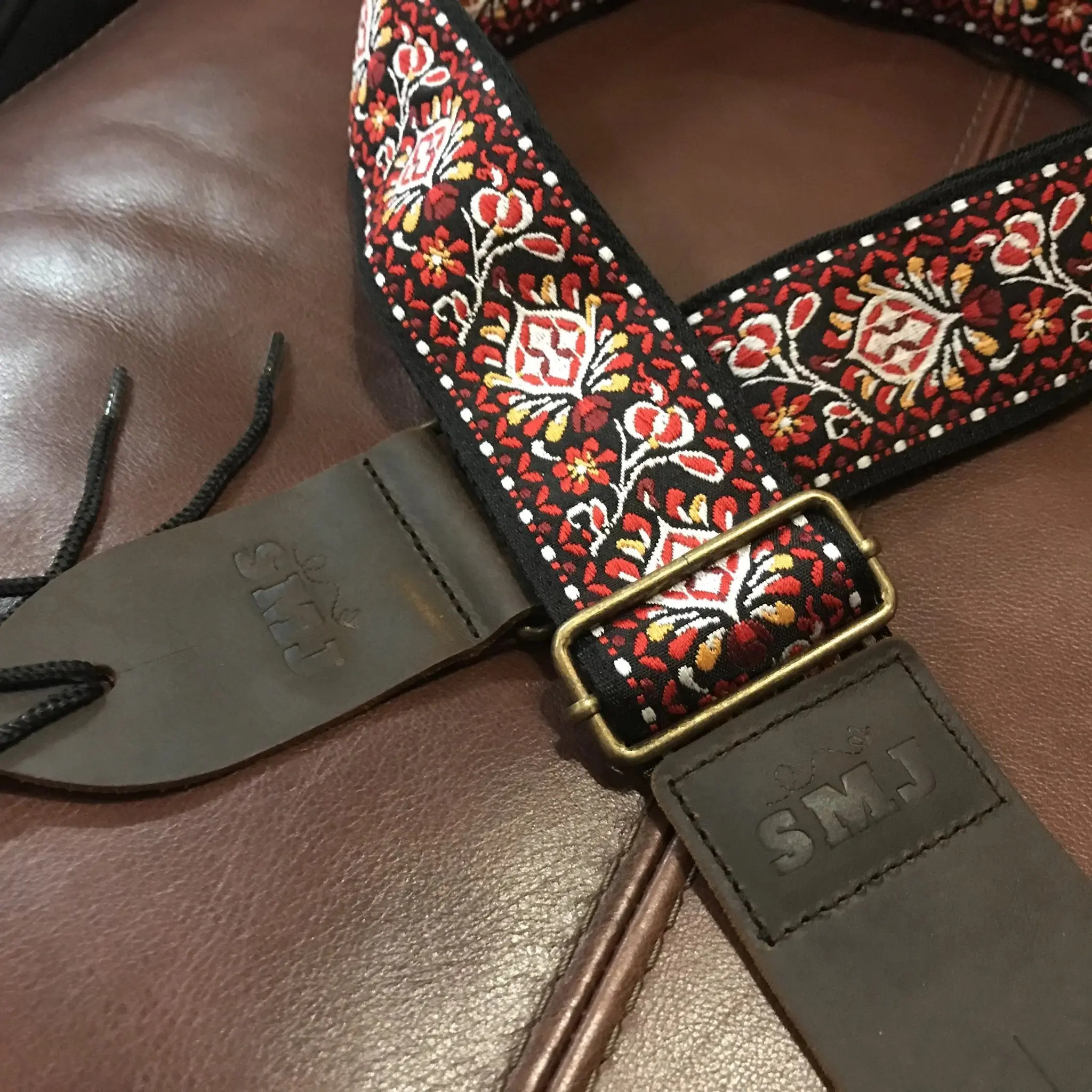 SMJ Reserve Collection "Red Admiral" Guitar Strap - Image 13