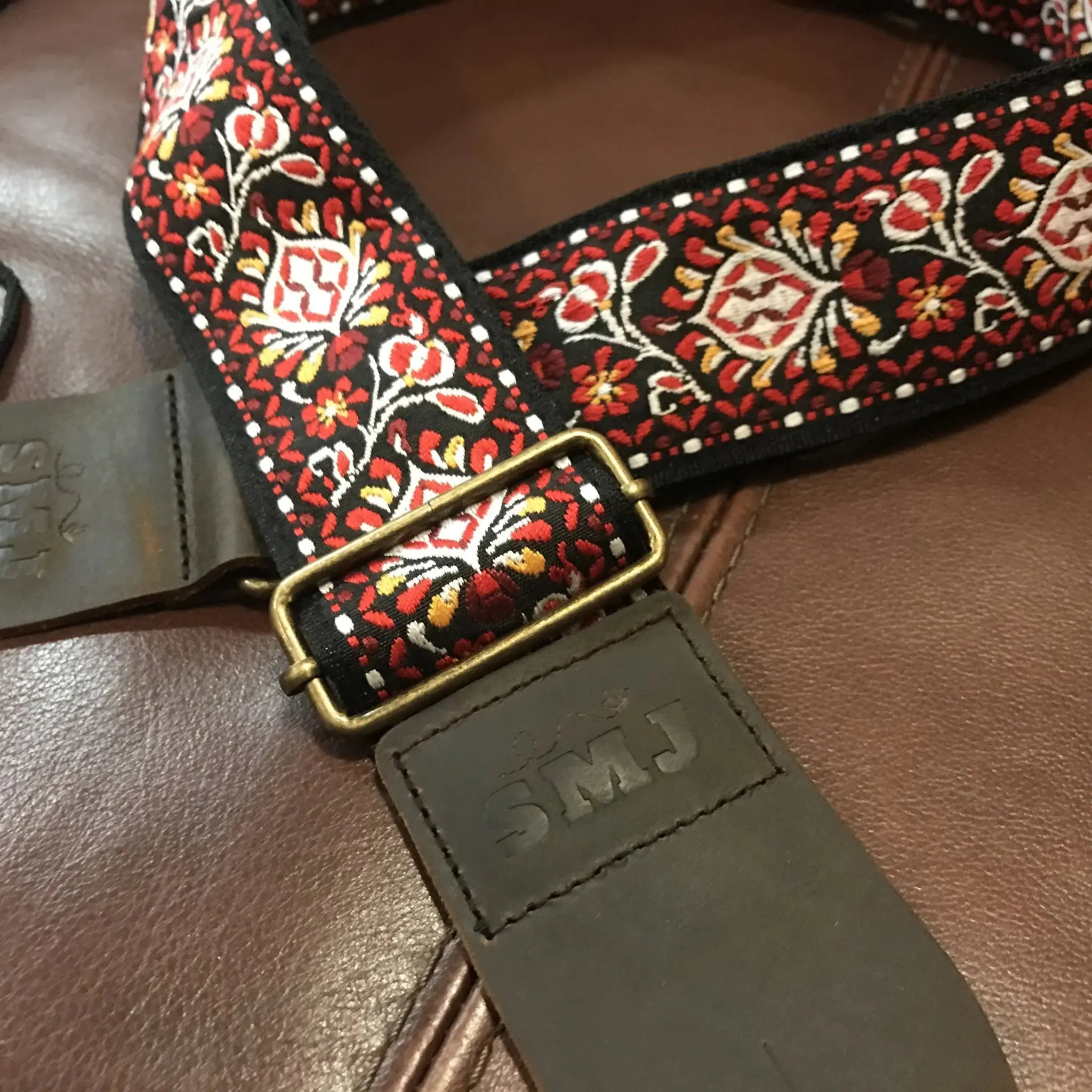 SMJ Reserve Collection "Red Admiral" Guitar Strap - Image 15