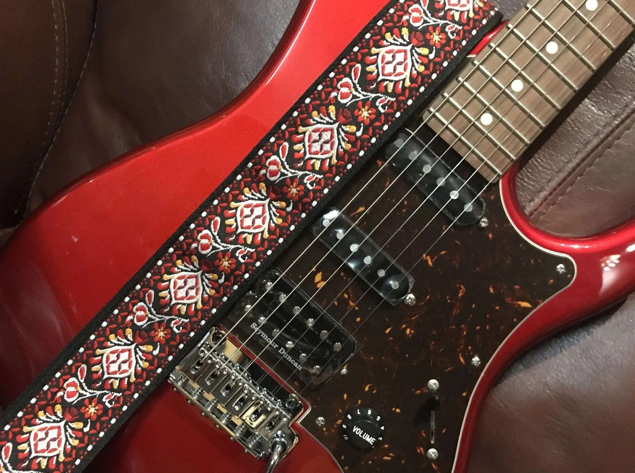 SMJ Reserve Collection "Red Admiral" Guitar Strap - Image 3