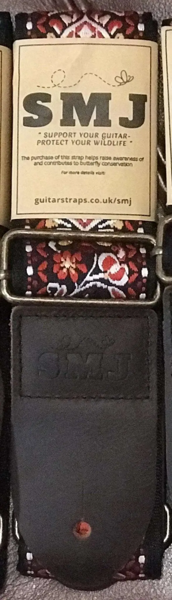 SMJ Reserve Collection "Red Admiral" Guitar Strap - Image 5
