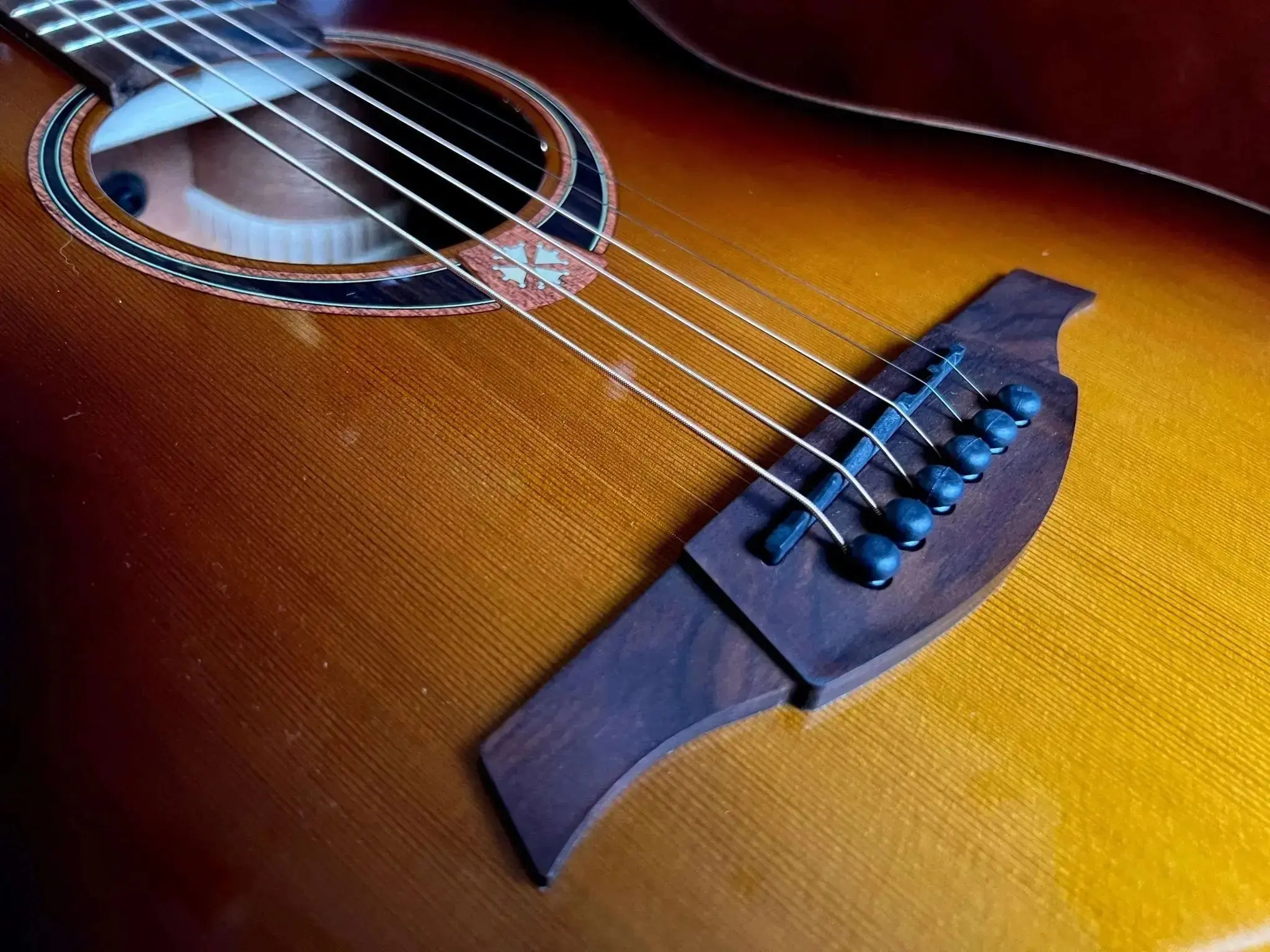 LAG T118ABCE-BRS Special Edition With Bevel.  Exuisite Luxury Electro Acoustic Guitar - Image 9