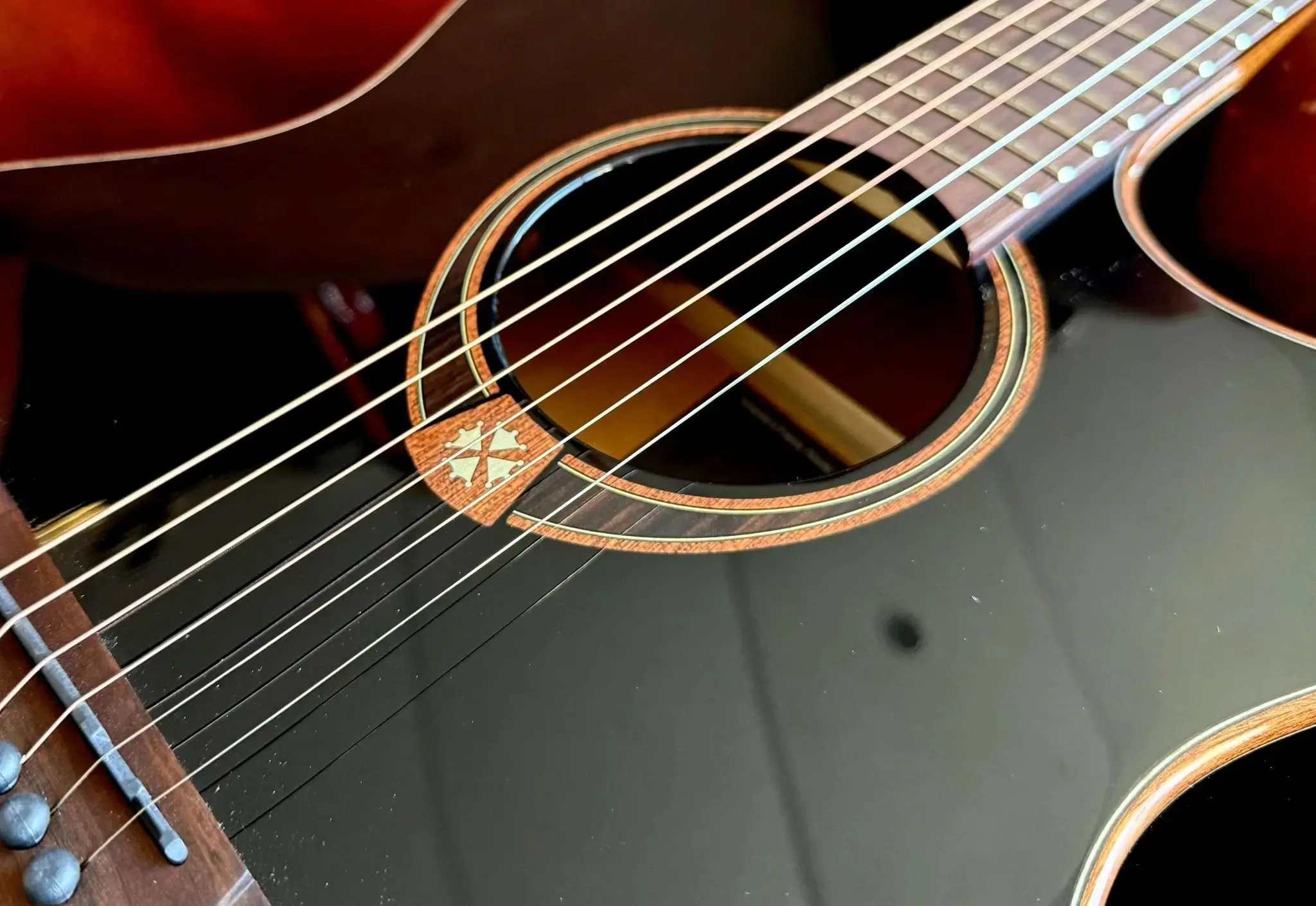 LAG T118ABCE-BLK Special Edition With Bevel.  Exquisite Luxury Electro Acoustic Guitar - Image 6