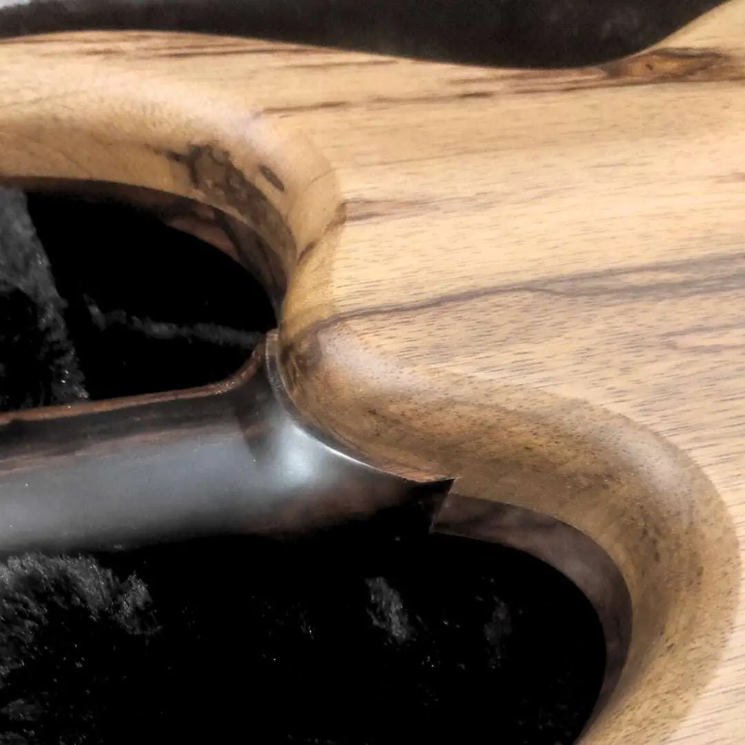 Valenti Carved Semi Hollow Nebula Solid Figured Ebony - Image 10