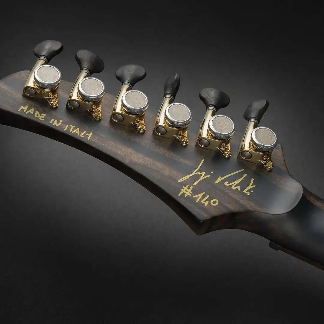 Valenti Carved Semi Hollow Nebula Solid Figured Ebony - Image 6