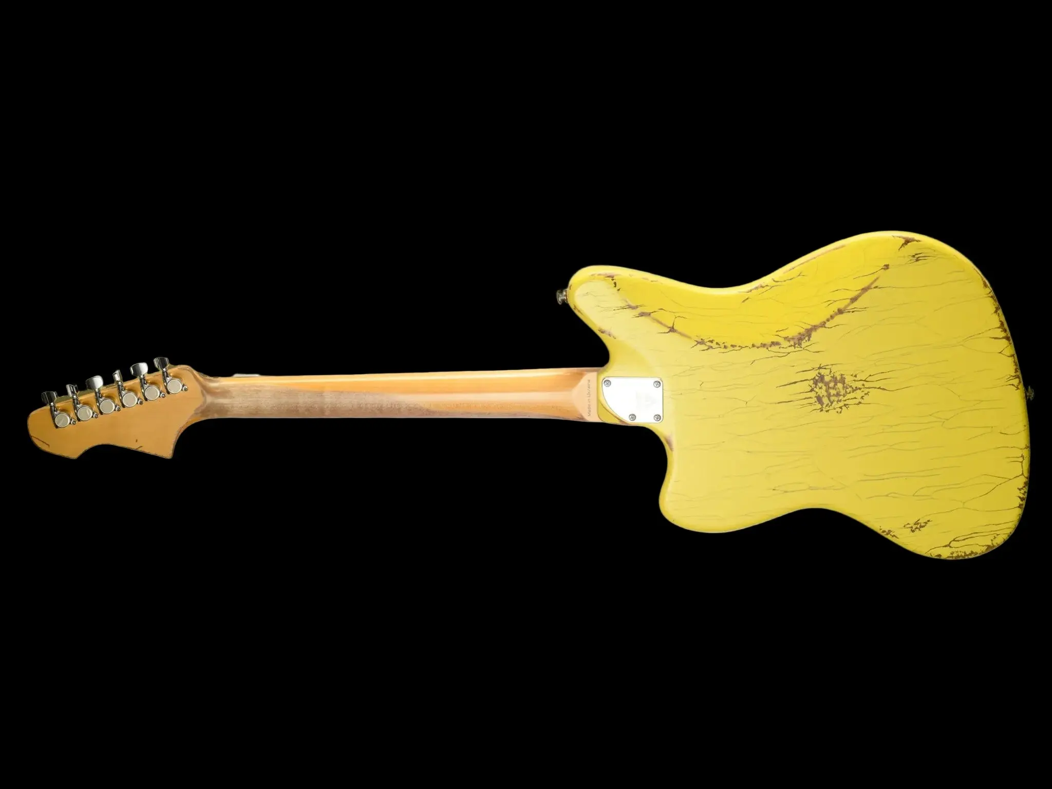 Valiant Jupiter Distressed Banana Yellow Electric Guitar - Image 3
