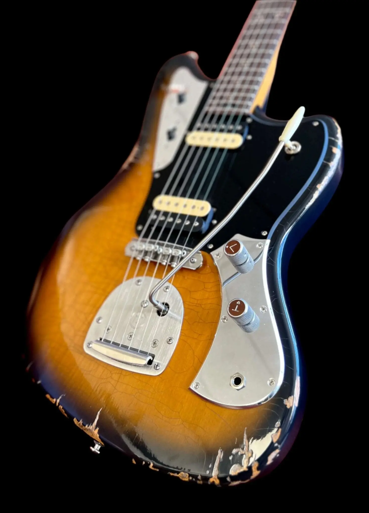 Valiant Jupiter Sunburst Distressed Mastery - With Stainless Steel Frets Upgrade - Ultimate Luxury Hand Crafted Electic Guitar - Image 22