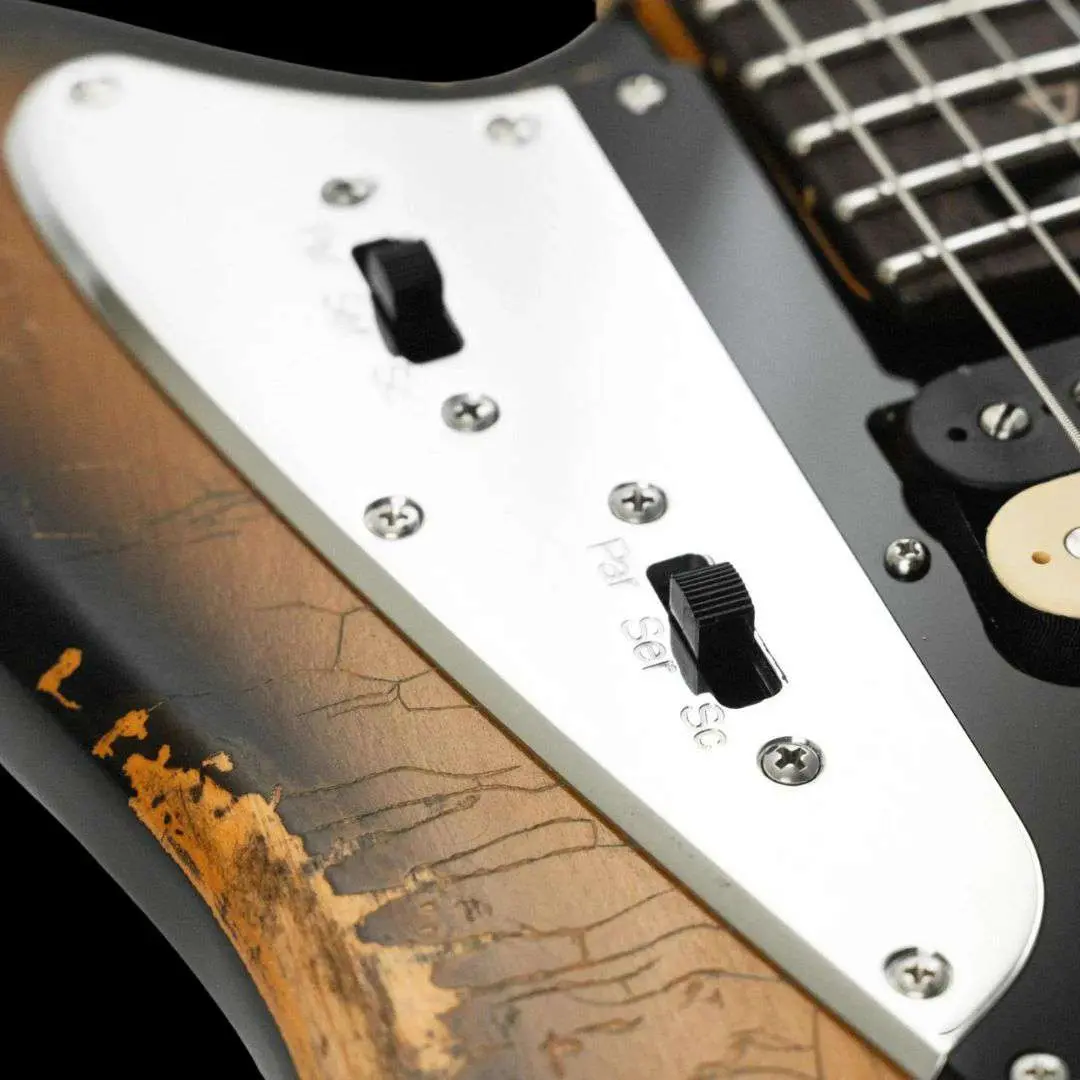 Valiant Jupiter Sunburst Distressed Mastery - With Stainless Steel Frets Upgrade - Ultimate Luxury Hand Crafted Electic Guitar - Image 5