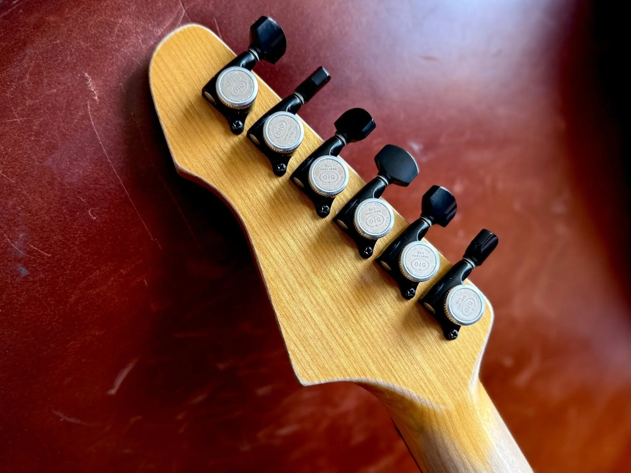Valiant Olive Green Distressed "Extreme" w' Stainless Steel Frets - Image 4