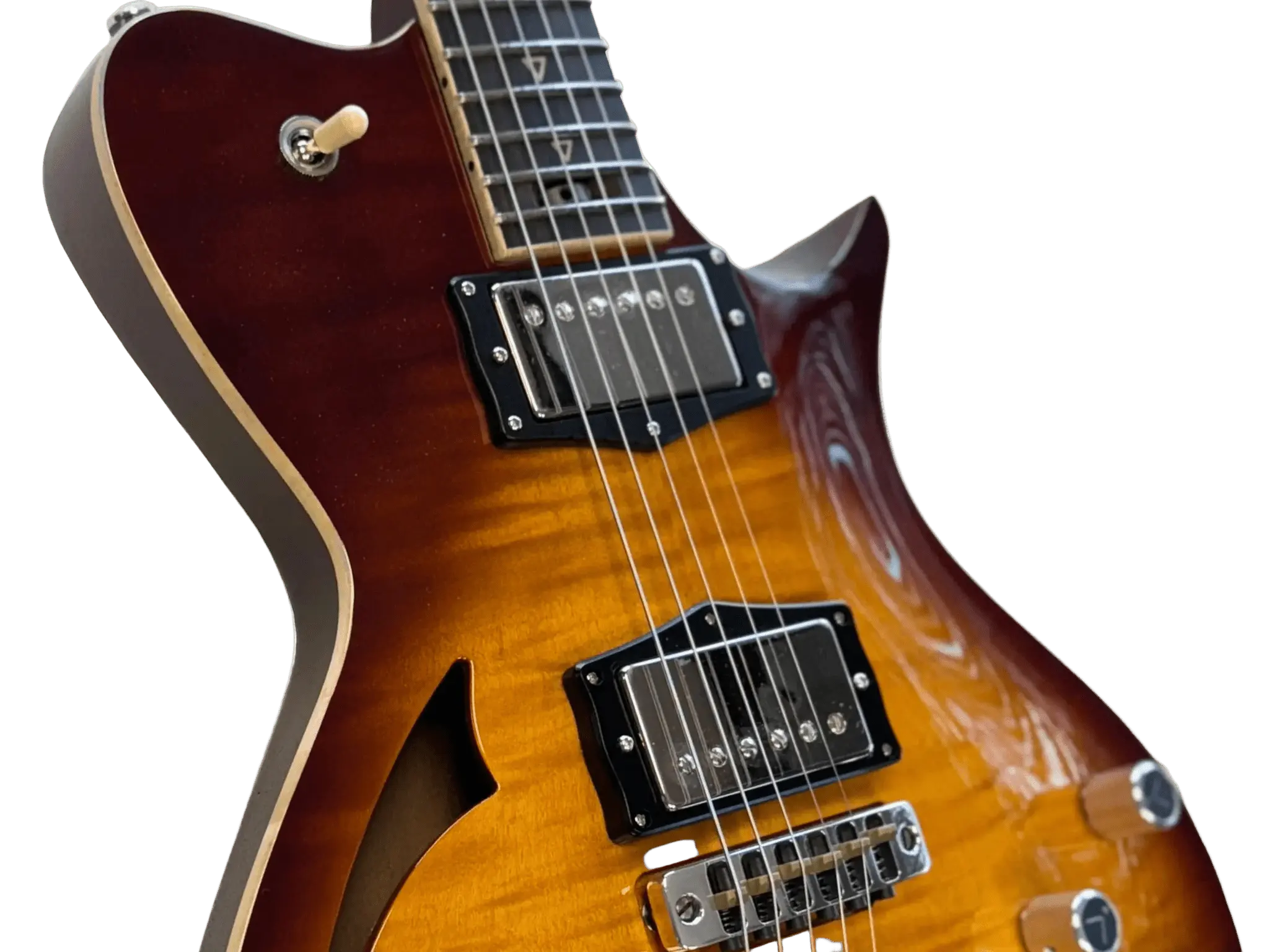 Valiant Smith Tobacco Burst Semi-Hollow Electric Guitar - Image 4