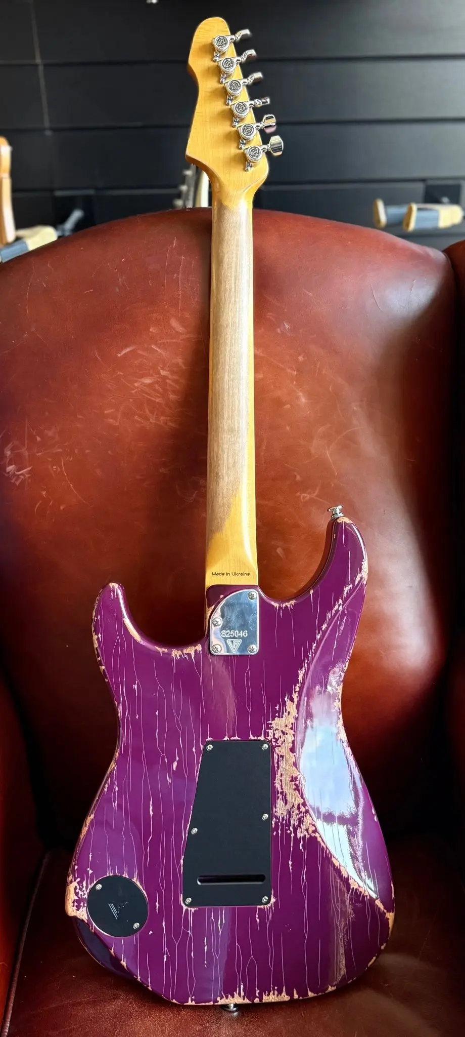 Valiant Soothsayer Distressed Purple W' Stainless Steel Fret Upgrade - Image 12