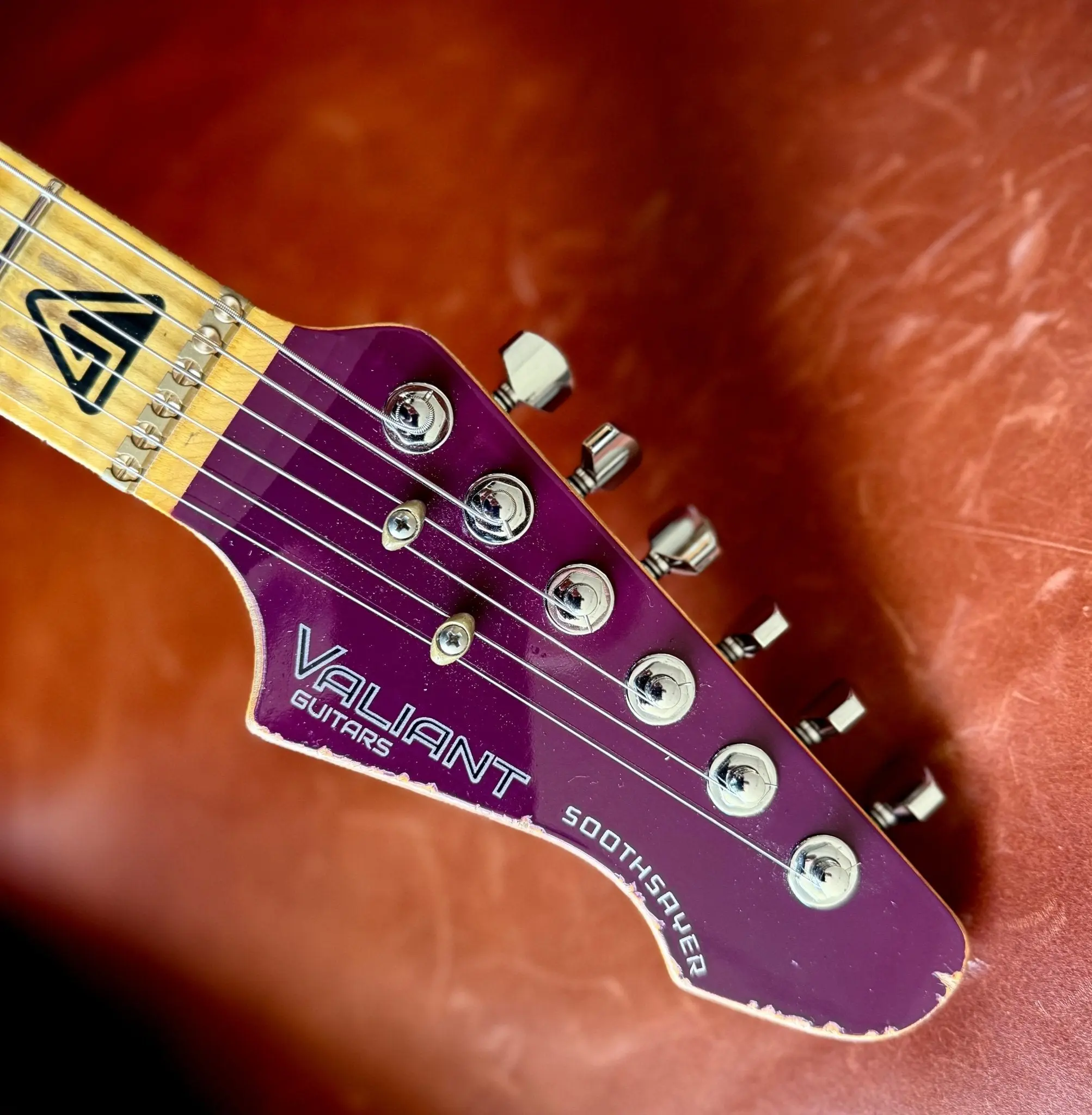 Valiant Soothsayer Distressed Purple W' Stainless Steel Fret Upgrade - Image 16