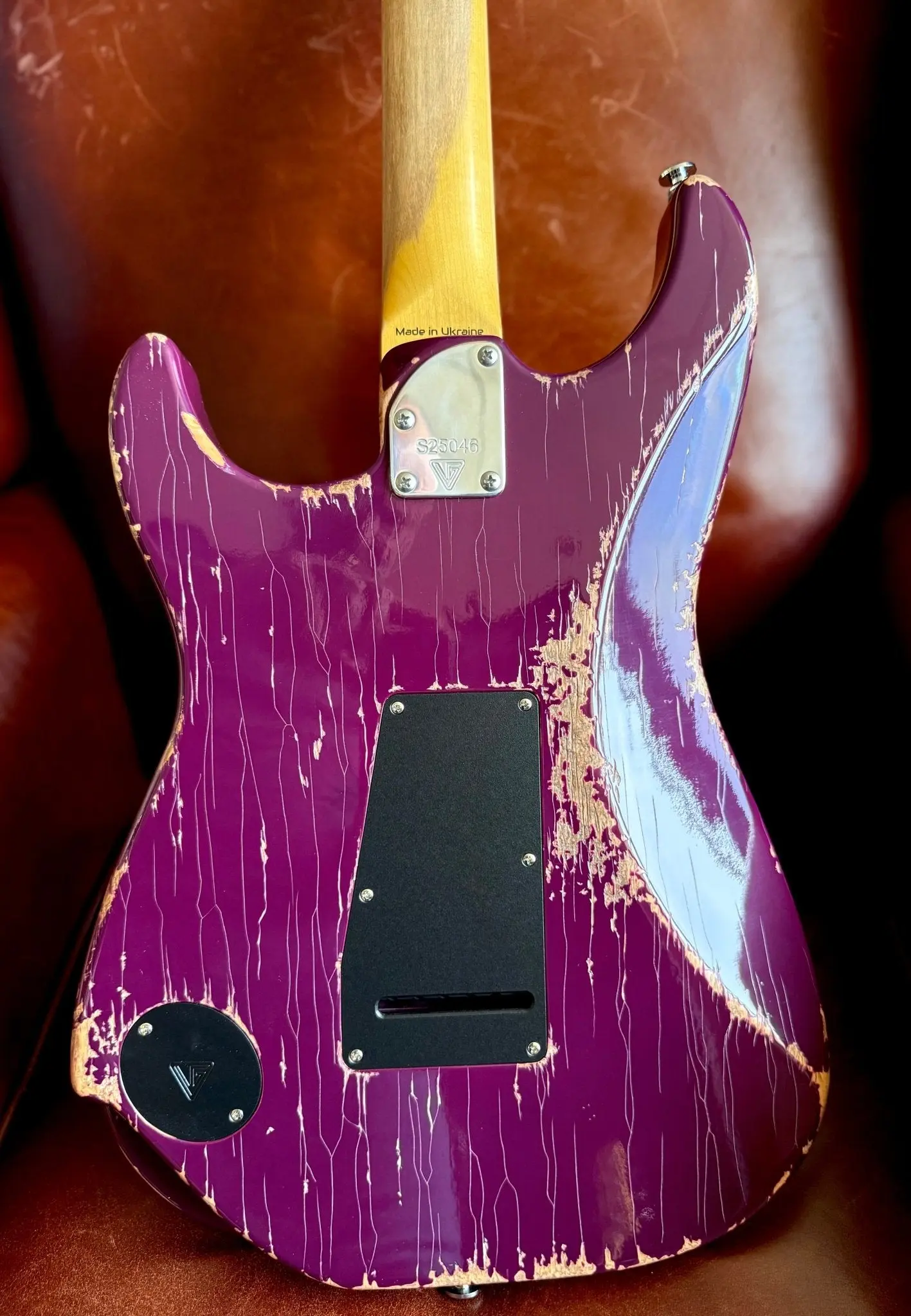Valiant Soothsayer Distressed Purple W' Stainless Steel Fret Upgrade - Image 2