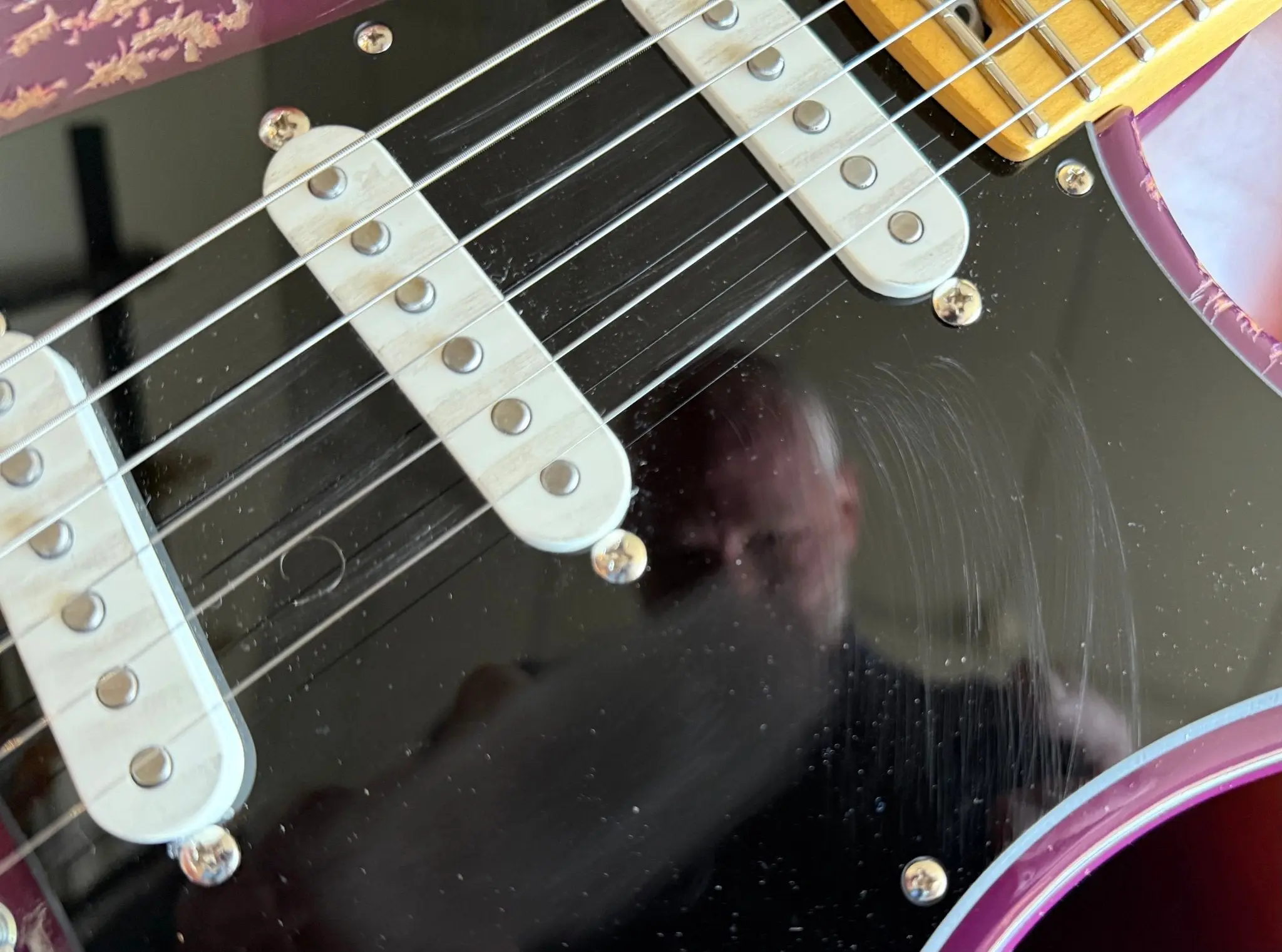 Valiant Soothsayer Distressed Purple W' Stainless Steel Fret Upgrade - Image 9
