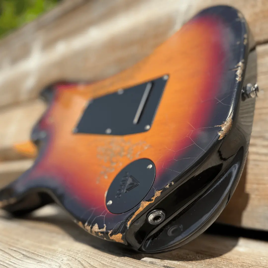 Valiant Soothsayer Distressed Vintage Burst W' Stainless Steel Fret Upgrade - Image 12