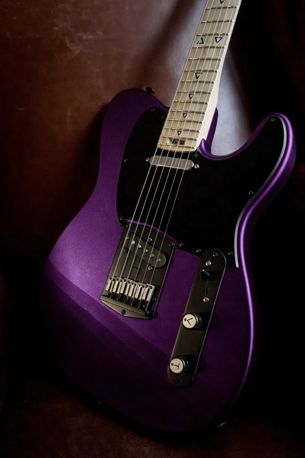 Valiant Titan Amethyst Flame Gemstone Collection Custom With Stainless Steel Frets Upgrade - Image 2