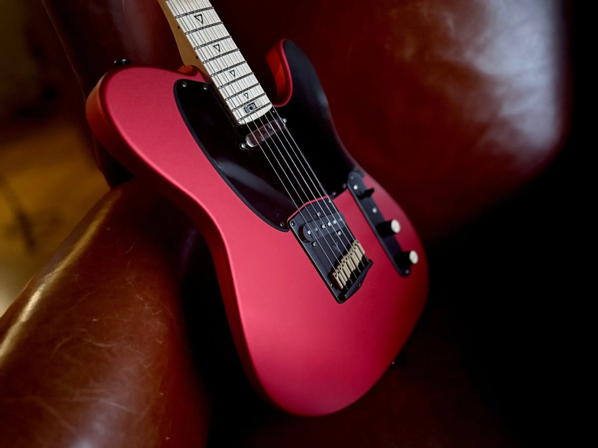 Valiant Titan Ruby Satin Electric Guitar With Stainless Steel Frets Upgrade - Image 10