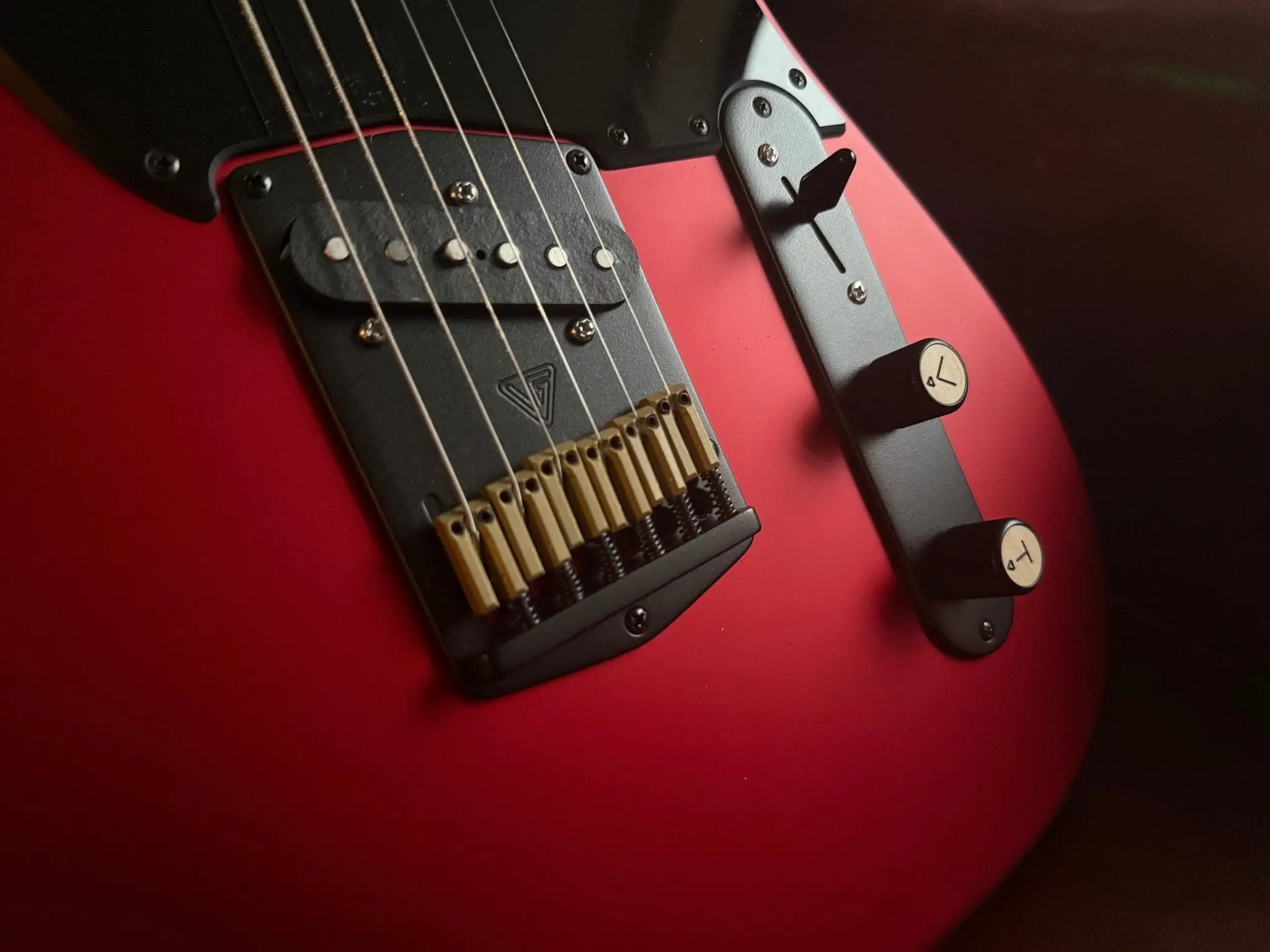 Valiant Titan Ruby Satin Electric Guitar With Stainless Steel Frets Upgrade - Image 3